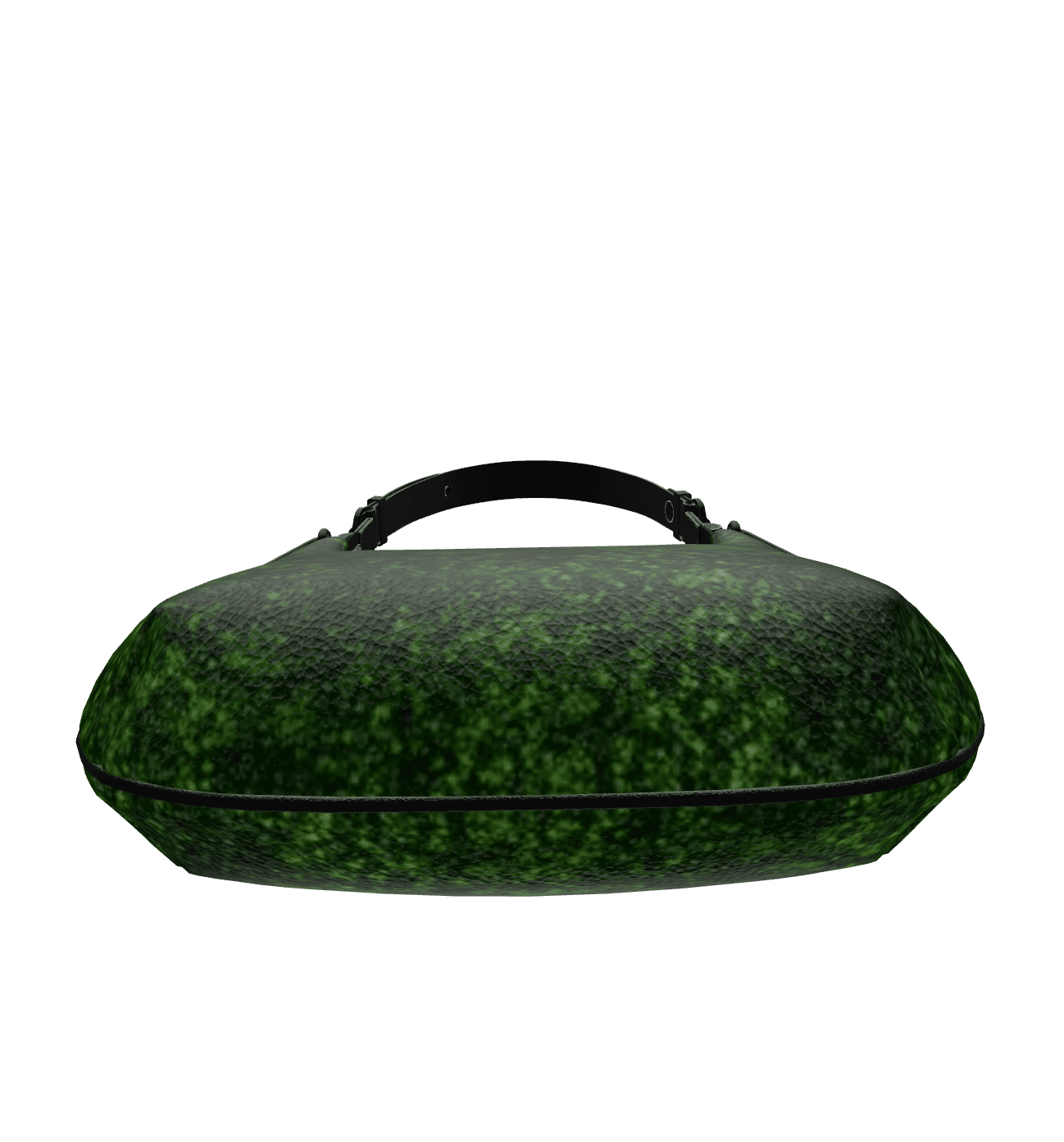Moss green designer handbag by SKÆR STUDIO featuring a unique curve shape and stylish design