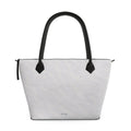 SKÆR STUDIO Arctic inspired designer tote bag with sleek zip top and elegant black handles