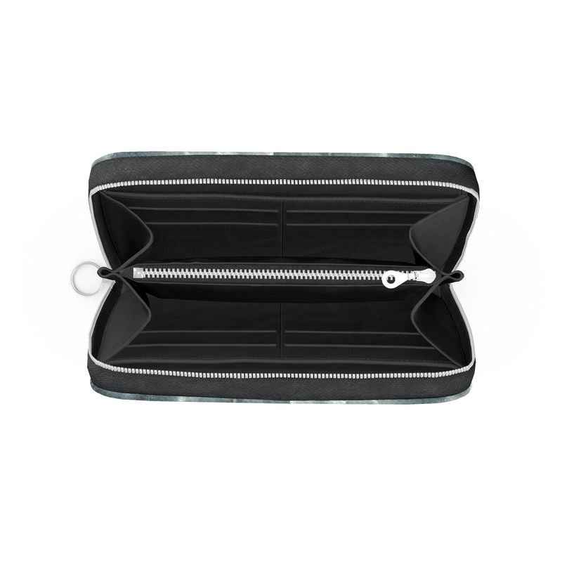SKÆR STUDIO Glacier wallet leather zip purse with multiple compartments and smooth zip closure