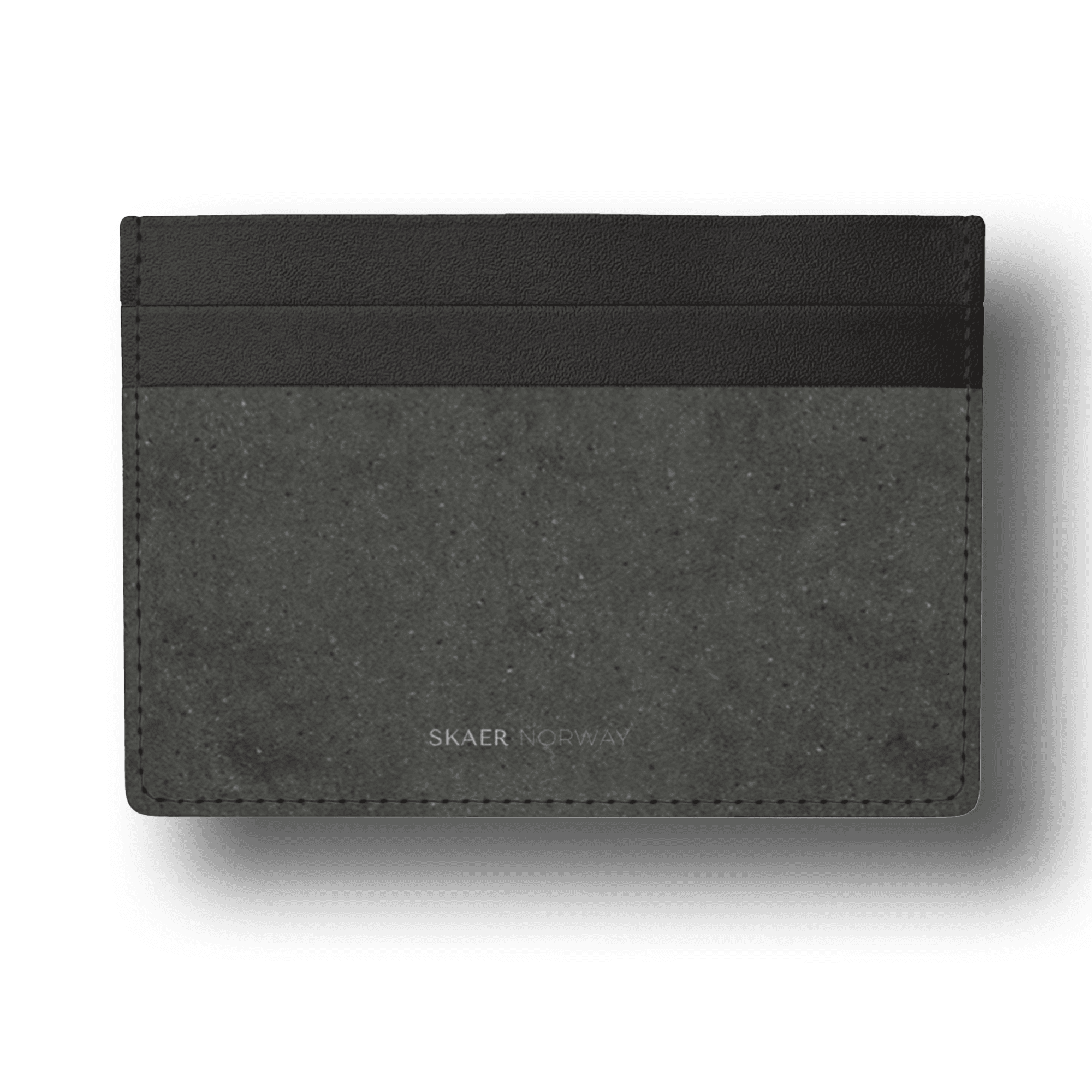 SKÆR STUDIO Minimalist card holder in black leather with multiple card slots and sleek design