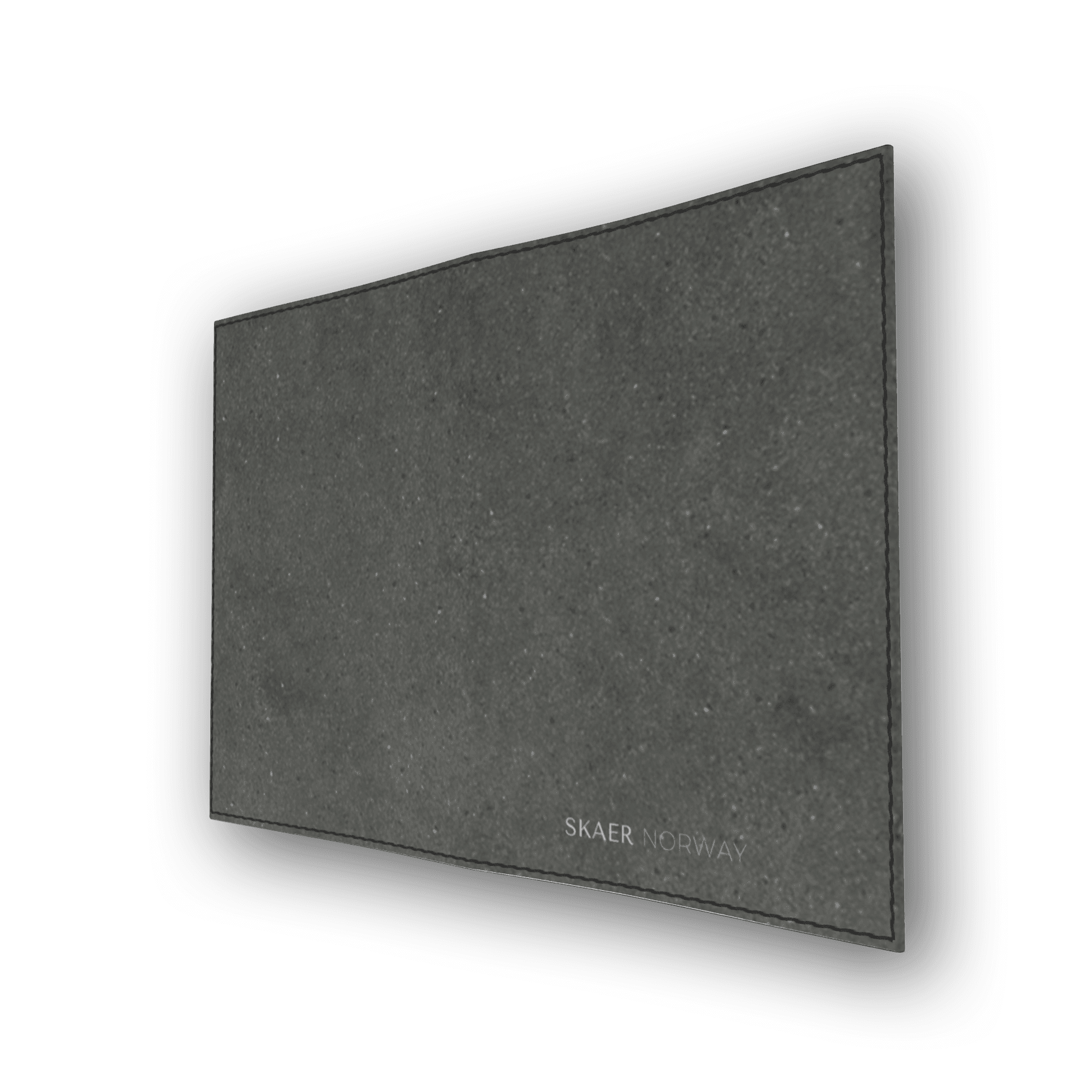 Modern black leather desk passport cover by SKÆR STUDIO for stylish travel organization