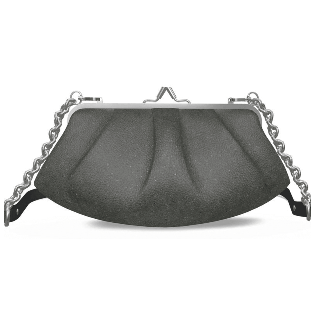 SKÆR STUDIO pleated frame bag, a unique evening clutch with chain for stylish occasions